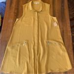 RACHEL Rachel Roy NWT Dress Tunic Top XXL Golden Yellow Pockets Sleeveless Gold Photo 0