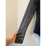 NWOT Intimissimi Long Sleeve Bodysuit tulle black polka dot ruffled neckline M Size M Photo 5