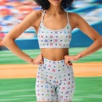 Terez BNWT Mets MLB Monogram Rainbow Biker Bike Athletic Baseball Shorts S M L Photo 0