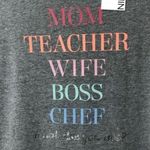 Nine West  Womens Short Sleeve Crewneck Teacher Inspiration Gray Graphic Tee Sz M Photo 7