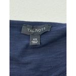 Talbots  XS Navy Blue Cotton Knit Dress Eyelet Embroidered Cap Sleeve Casual Photo 5