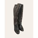 Splendid Gray Suede Leather Tall Block Heel Boots Size 9 Photo 3