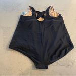 NWT Sporti plus size Shibori moderate printed ombré sweetheart swimsuit size 24W Black Photo 1