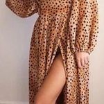 Free People Jayde Leopard Print Boho Maxi Dress Sz 4 Photo 0