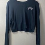 Forever 21 original navy blue waffle knit cropped sweater top Photo 0