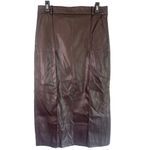 Enza Costa Soft Faux Leather Trouser Skirt in Espresso 2 Medium Womens Vegan Brown Photo 4