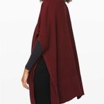 Lululemon Call Me Cozy Wrap in the Color Heathered Deep Rouge- One Size Photo 1