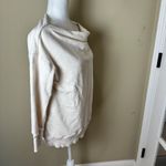 Pilcro ANTHROPOLOGIE  Drape Neck Off Shoulder Cream Sweatshirt Top Size Medium Photo 7