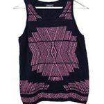 Lucky Brand  Tribal Embroidered Knit Sweater Tank Top Womens Size M Boho Photo 0
