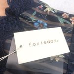 Foxiedox Floral Dress Blue S Knee Length A-line Sleeveless Straps Lace Party Photo 8