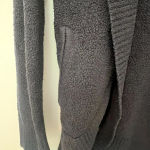 Barefoot Dreams  CozyChic Lite‎ Circle Shawl Cardigan in Black Photo 4