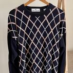 Vintage Argyle Golf Crewneck Sweater in Black/Camel Black Size XL Photo 0