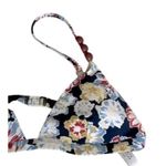Tanya Taylor NWT  Tia Bikini Top Floral Dahlia Beaded Straps Swim L Blue Red Photo 3