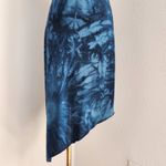 Y2K Hourglass Blue Tie Dye Glitter Cowl Neck Asymmetrical Slip Dress S M Size M Photo 2