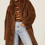 Revolve Apparis Bree Faux Fur Brown Wrap Coat Long Winter Jacket size XL Photo 0