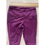 Victoria's Secret Victoria sport Purple Moto Style Athletic Leggings High‎ Waist Ribbed Knee M Photo 1