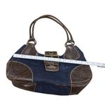 Nine West  Womens Vintageblue  Denim Embossed Leather Handbag SKU 7331 Photo 6