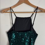 Lulus Casmar Dark Green Sequin Mini Dress size XS Photo 6