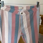 Altar'd State  Multicolor Striped Flare denim Pants NWT Photo 1