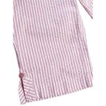 Southern Lady Seersucker Pink Striped Capris Pull Photo 2