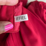 iEFiEL Burgundy Sleeveless Halter Neck High-Low Flare Evening Party Dress Sz 4 Photo 7