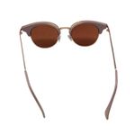 Metal Polarized Sunglasses Shiny Rose Gold Glass Drivers Round Gradient Lenses Pink Photo 4