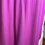 Entro  Asymmetrical Cream and Purple Embellished Blouse Photo 3