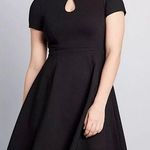 Modcloth High Society Keyhole Vintage Fit & Flare Mini Dress Black 3X Photo 0