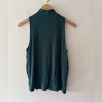 American Eagle  Outfitters Women's Emerald Green Mock Neck Ribbed Tank Top Photo 4