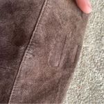 BB Dakota Vintage Brown Genuine Leather Suede High Wasted Pencil Skirt 7/8 Photo 4