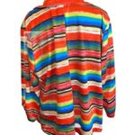 Love Spell 3X Colorful Stripe 1 Button Jacket Pockets Santa Fe Southwestern Boho Red Photo 1