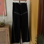 I am gia I.AM.GIA Pandora Pants Flare Jeans Grommets Grunge Goth Black $145 Size L (US 8) Photo 3