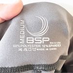 BSP Better Sports Performance Gray Sport Leggings Medium Mesh Inset Cropped New! Photo 3