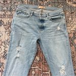7 For All Mankind  Josefina Skinny Boyfriend Distressed Jeans Light Wash Size 29 Photo 2