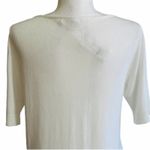 New York & Co Top Sweater White Short Sleeve Knit Sweater Top Size Medium NEW Photo 4