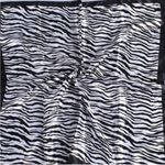 Zebra Striped Print Bandana Women Scarf Bandana, Hair Band, Head Band NWOT Black Photo 2