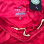Nike  Red Athletic Shorts with Geometric‎ Trim Photo 2