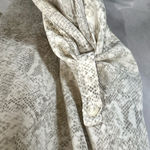 CHAUS NEW YORK  snakeskin animal print roll tab sleeve top size XL Photo 2