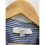 Loft  Blue White Pinstripe Dog Stripe Everyday Shirt Button Down Collar Small Photo 7