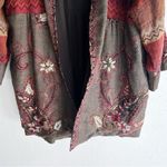 Soft Surroundings Open Wool Zigzag & Floral Jacket Sz XL Photo 2