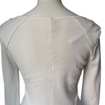 We The Free Free People  Thermal White Bandana Cuff Long Sleeve Scoop Neck Top Photo 8