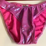 Hot Cole’s Size Small Pink Metallic Shimmer Y2K Vintage Bikini Bottom. Photo 5
