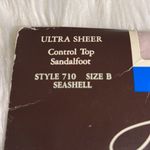 Hanes Vintage Ultra Sheer Pantyhose Control Top Sandalfoot Seashell Size B New Photo 5