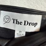 The Drop Manon 2X Faux Leather Midi Skirt Black Wrap Tied Goth Sexy Edgy Party Photo 6