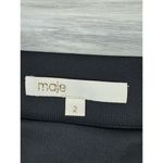 Maje  With Love Side‎ Stripe Black A-Line Scuba Neoprene Mini Skirt Size 2/M Photo 2