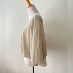 Arden B Sparkly Blouse Slouchy Top batwing Gold Metallic Nude boat-neck size S Photo 5