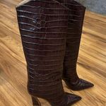 Schutz Shutz Brown Croc Boots Photo 0
