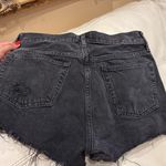 AGOLDE  Parker Black Distressed Vintage Cutoff Denim Shorts Photo 7