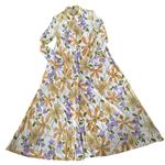 Vintage 60’s unbranded Yellow Floral Maxi Dress & Matching Coat Set medium Photo 13