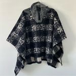 Anthropologie  Wintertide Reversible Floral Buffalo Check Wool Turtleneck Shrug Photo 5